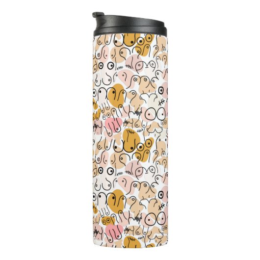 pastelneutraal patroon thermosbeker (Geroteerd rechts)