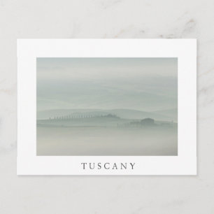 Pastelochtend in de foggy Tuscany Briefkaart