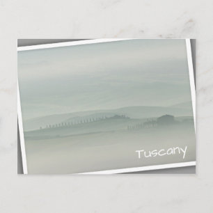 Pastelochtend in de foggy Tuscany Briefkaart