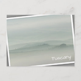 Pastelochtend in de foggy Tuscany Briefkaart
