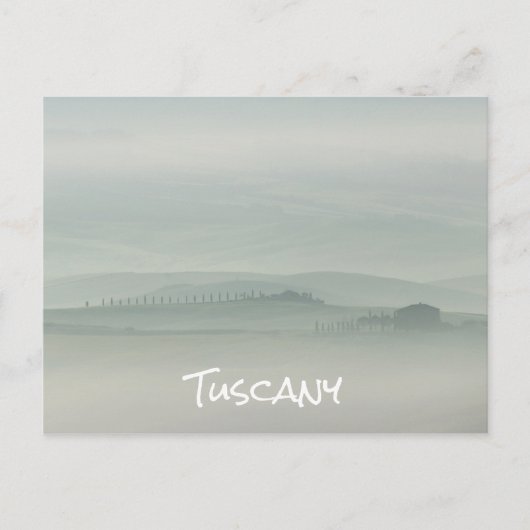 Pastelochtend in de foggy Tuscany Briefkaart (Voorkant)