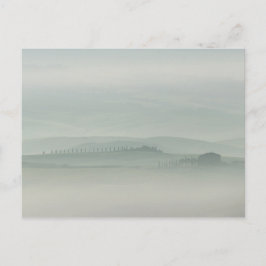 Pastelochtend in de foggy Tuscany Briefkaart
