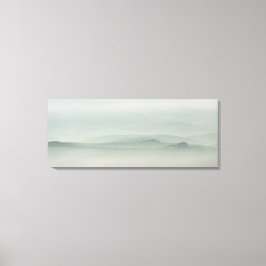 Pastelochtend in de foggy Tuscany Canvas Afdruk