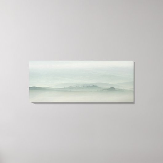 Pastelochtend in de foggy Tuscany Canvas Afdruk (Voorkant)
