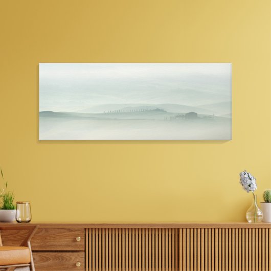 Pastelochtend in de foggy Tuscany Canvas Afdruk (Insitu (Woonkamer))