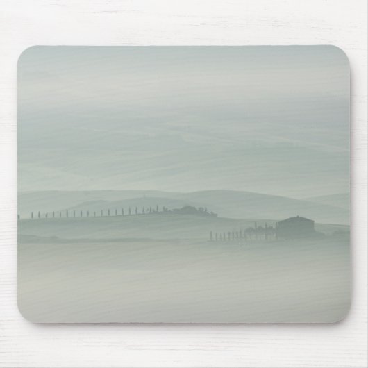 Pastelochtend in de foggy Tuscany Muismat (Voorkant)