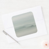 Pastelochtend in de foggy Tuscany Vierkante Sticker (Envelop)
