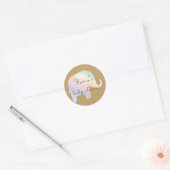 pastelolifant ronde sticker (Envelop)