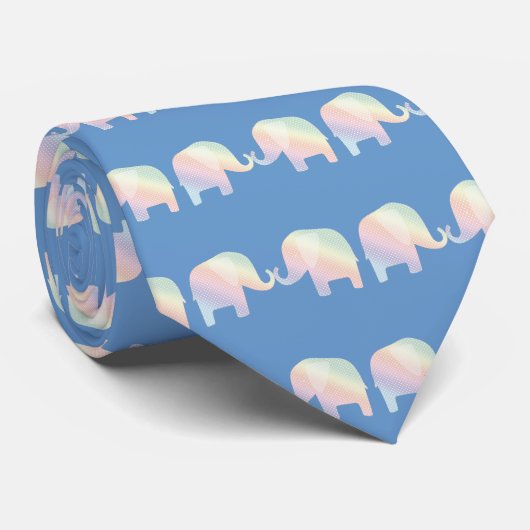 pastelolifanten stropdas (Opgerold)