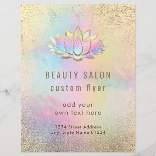 pastelontwerp lotus logo design flyer (Voorkant)