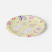 Pasteloween Schattige Halloween Feest Papieren Bordje (Gekanteld)