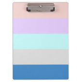 pastelpach paars mint grijs blauw kleurenblok klembord (Voorkant)