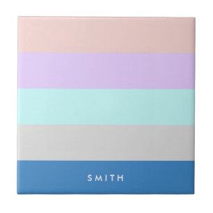 pastelpach paars mint grijs blauw kleurenblok tegeltje