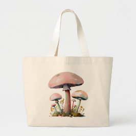 Pastelpaddenstoelenkunst Grote Tote Bag