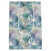 Pastelpalmblad met patroon medium cadeauzakje (Achterkant)