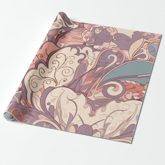 pastelpapier voor Abstracte verpakking Cadeaupapier (Uitgerold)