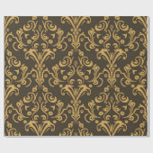 Pastelpapyrusbloem patroon naadloos kantontwerp cadeaupapier (Vlak)