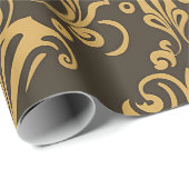 Pastelpapyrusbloem patroon naadloos kantontwerp cadeaupapier (Rol Hoek)