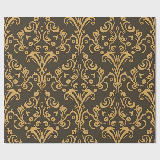 Pastelpapyrusbloem patroon naadloos kantontwerp cadeaupapier (Vlak)