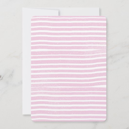 Pastelparaplu Hearts Rain Invitation Kaart (Achterkant)