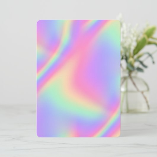 pastelparelholografisch kaart (Staand voorkant)