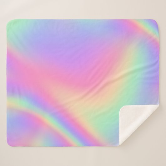 pastelparelholografisch sherpa deken (Voorkant (horizontaal))