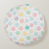 Pastelpatronen Onvolmaakt Stip Rond Kussen (Achterkant)