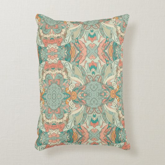 Pastelpatroon Abstract Paisley Accent Kussen (Voorkant(Verticaal))
