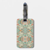 Pastelpatroon Abstract Paisley Bagagelabel (Achterkant verticaal)