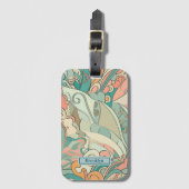 Pastelpatroon Abstract Paisley Bagagelabel (Voorkant (verticaal))