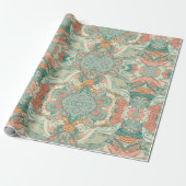 Pastelpatroon Abstract Paisley Cadeaupapier (Uitgerold)