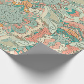 Pastelpatroon Abstract Paisley Cadeaupapier (Hoek)