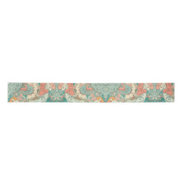 Pastelpatroon Abstract Paisley Satijnen Lint