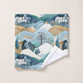 pastelpatroon bad handdoek (Wasdoekje)