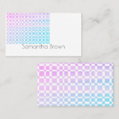 pastelpatroon blauw en paars aangepast visitekaartje (Voorkant / Achterkant)