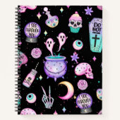 pastelpatroon donker notitieboek (Voorkant)