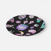 pastelpatroon donker papieren bordje (Gekanteld)