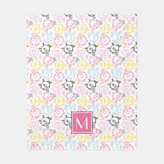  pastelpatroon | Monogram Fleece Deken (Voorkant)