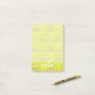 pastelpatroon naam gepersonaliseerd post-it® notes
