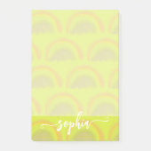 pastelpatroon naam gepersonaliseerd post-it® notes (Voorkant)