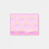  pastelpatroon naam gepersonaliseerd post-it® notes (Voorkant)