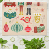  pastelpatroon notenkraker soldatentraditie theedoek (Gevouwen)