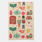  pastelpatroon notenkraker soldatentraditie theedoek (Verticaal)