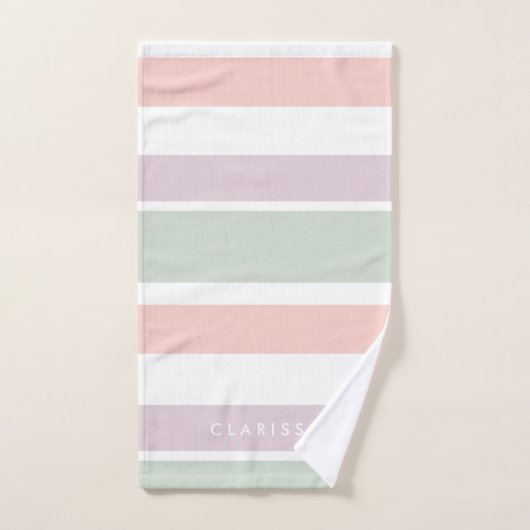  pastelpatroon roze groene strepen bad handdoek (Handdoek)