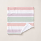  pastelpatroon roze groene strepen bad handdoek (Wasdoekje)