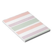  pastelpatroon roze groene strepen notitieblok (Schuin)