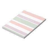  pastelpatroon roze groene strepen notitieblok (Linkerzijde)