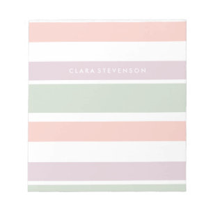 pastelpatroon roze groene strepen notitieblok