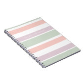  pastelpatroon roze groene strepen notitieboek (Rechterzijde)