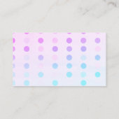 pastelpatroon stippen aangepaste visitekaartjes (Achterkant)